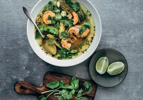 Groene-kokos-bouillon-met-garnalen2